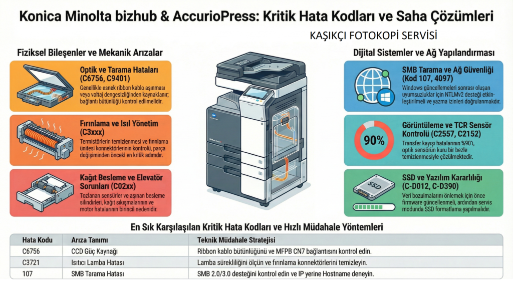 Konica Minolta bizhub and AccurioPress Diagnostic and Error Code Guide