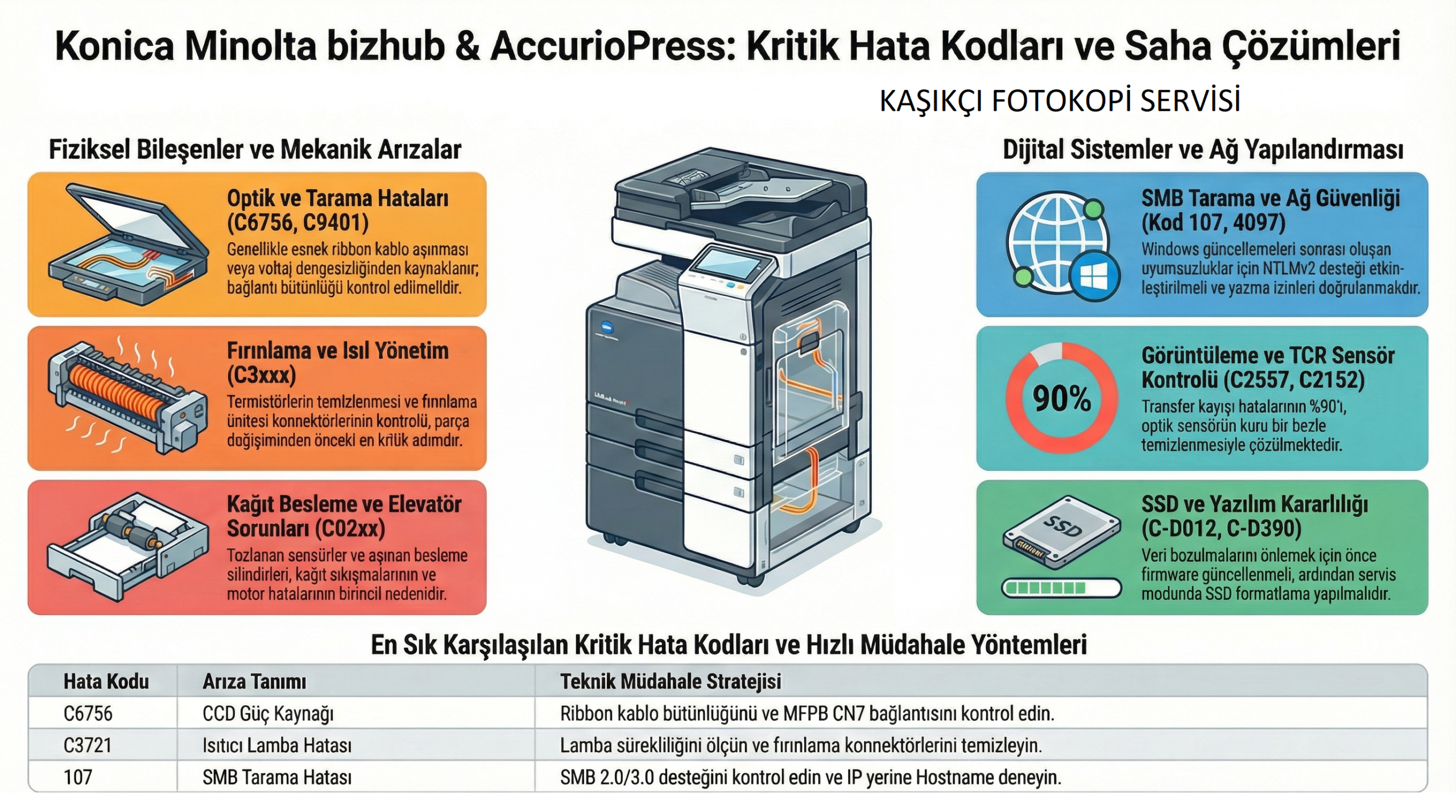Konica Minolta bizhub and AccurioPress Diagnostic and Error Code Guide
